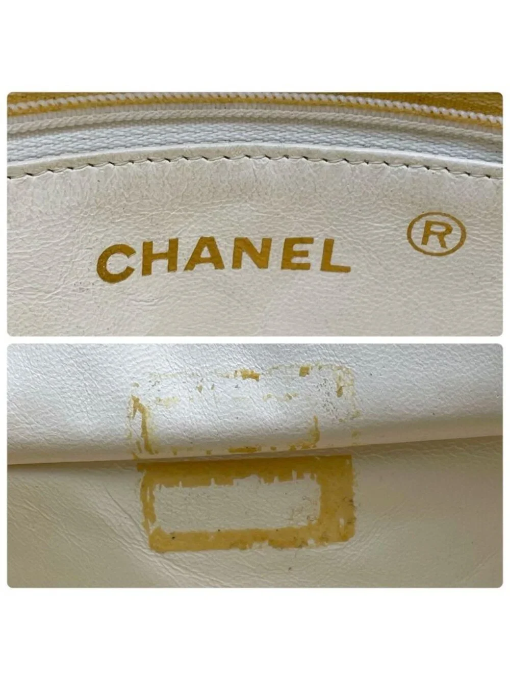 Chanel Quilted Lambskin Chain Shoulder Bag White Coco